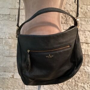 Kate Spade Chester Street Michaela hobo bag in black pebbled leather